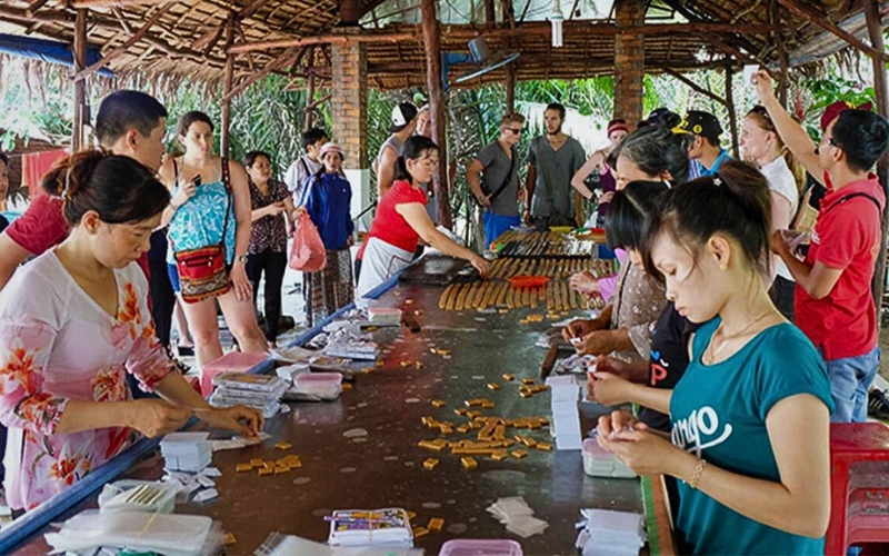 Bonbons &agrave; la noix de coco Ben Tre Vietnam