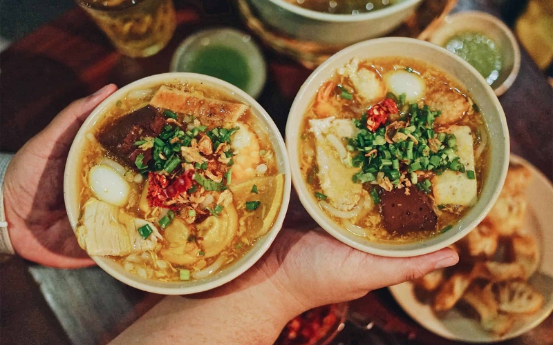 Soupe de nouilles au crabe